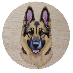 NWT Sand + Paws German Shepherd Cedar & Lavender 12 oz 2 wick candle